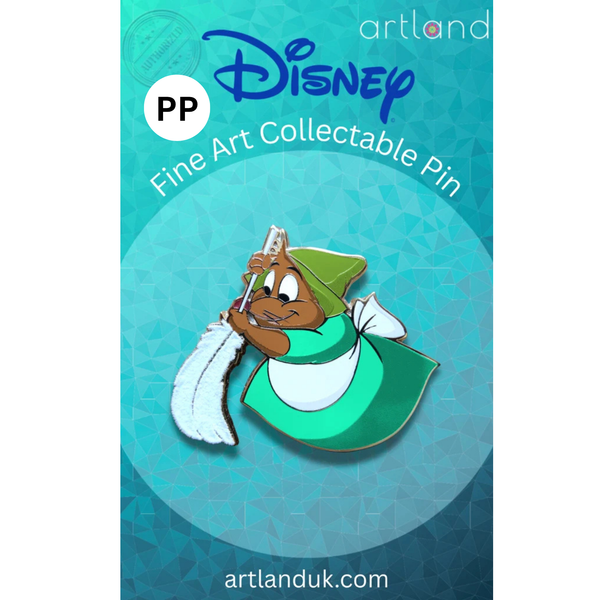 *AP/PP* Artland Cinderella Help Our Cinderelly Mouse Sweeping LE Pin