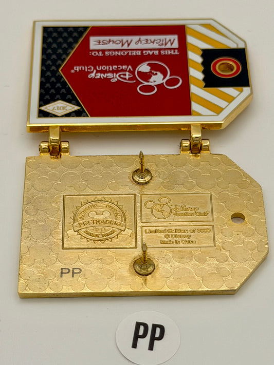 *PRE-PRODUCTION* Disney Vacation Club Mickey Luggage Tag Limited Edition Pin