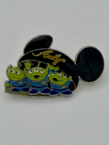 Shanghai Disney Andy Ear Hat Toy Story Alien LE Pin
