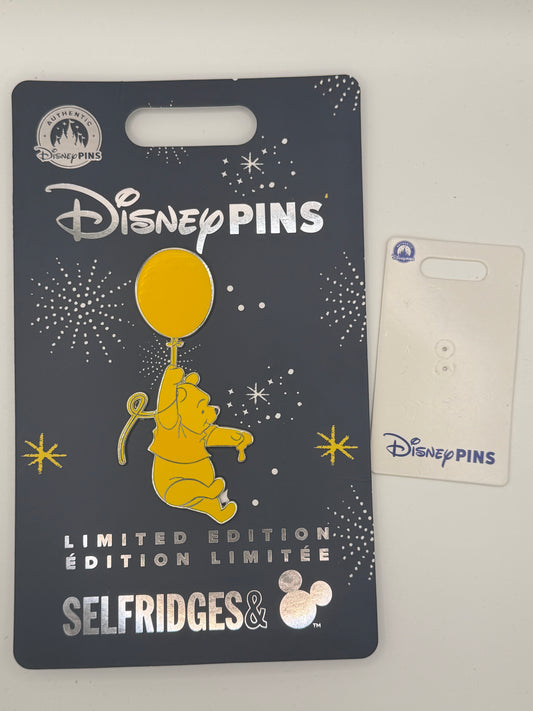 Disney Store UK Selfridges Exclusive Pin Winnie The Pooh Yellow Jumbo Pin LE