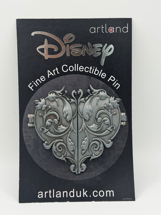 Artland Lady and the Tramp Heart Hinge Limited Edition Pin - Silver