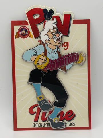 Disneyland Paris Pin Trading Time Pinocchio Pin Gepetto Limited Edition Pin