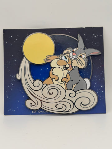 Disneyland Paris Moon Series Thumper and Ms Bunny Limited Edition Pin