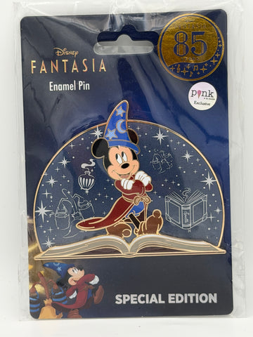 Pink a la Mode Fantasia Storybook Sorcerer Mickey Limited Edition Pin