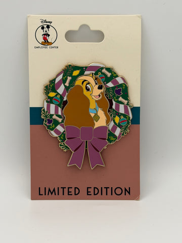 DEC Holiday Wreath Lady Limited Edition Pin