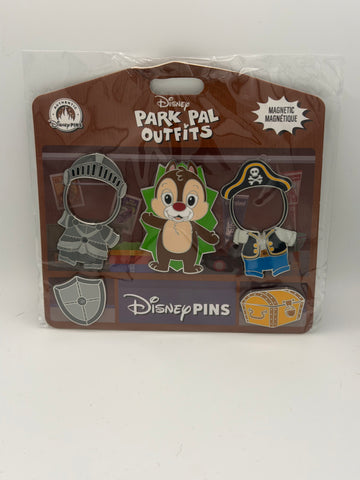 Disney Park Pal Outfits Dale Pirate Knight Magnet Pin Set