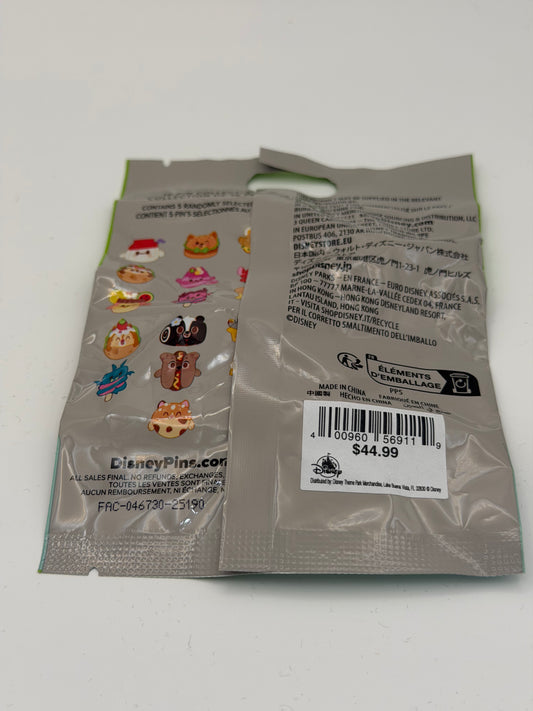 Disney Parks Munchlings Treats Series 3 Mystery Pin Pouch - 5 Pin Bag
