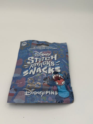 Disney Parks Stitch Attacks Snacks Mystery Pin Pouch - 5 Pin Bag