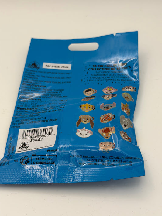 Disney Parks Character Mugs Mystery Pin Pouch - 5 Pin Bag