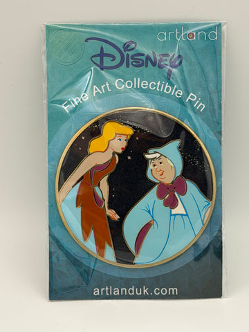 Artland Cinderella and Fairy Godmother Round Limited Edition Pin
