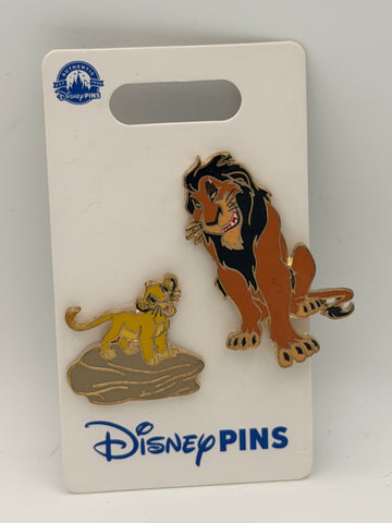 Disney Parks Simba and Scar 2-Pin Set