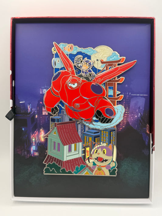 WDI MOG Big Hero 6 10th Anniversary Jumbo Pin Disney Box Hiro Baymax DEC