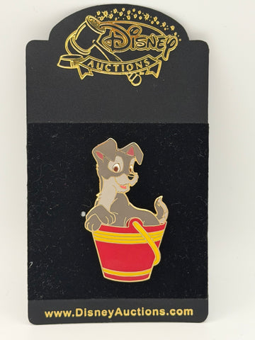 Disney Auctions 2004 Lady & the Tramp Puppy Tramp Bucket LE 250 pin
