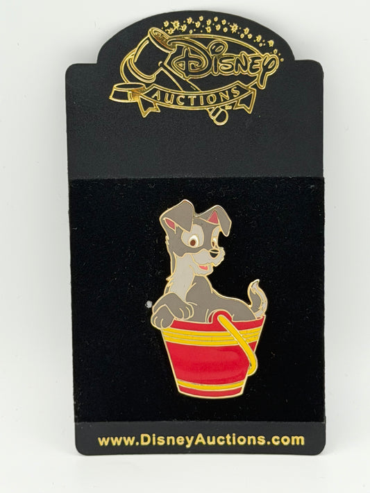 Disney Auctions 2004 Lady & the Tramp Puppy Tramp Bucket LE 250 pin