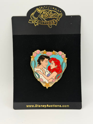 Disney Auctions Ariel and Eric Heart The Little Mermaid Limited Edition Pin