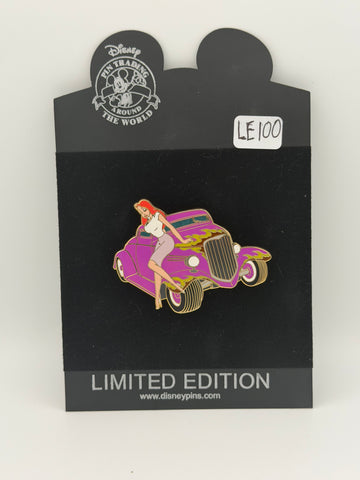 LE 100 Disney Shopping Jessica Rabbit Hot Rod Classic Car LE Pin