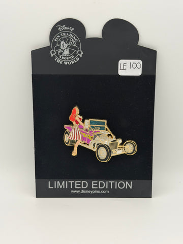 RARE LE 100 Disney Pin Up Sexy Jessica Rabbit Hot Rod Classic Car Pink Coupe HTF