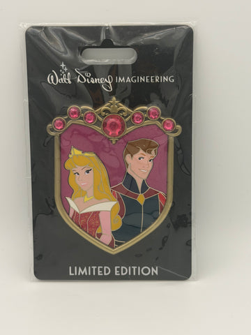 Disney WDI Aurora Prince Phillip Couples Crest LE 250 Pin Sleeping Beauty