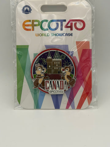 Disney Parks CANADA Chip and Dale Epcot 40th Anniversary Pin World Showcase