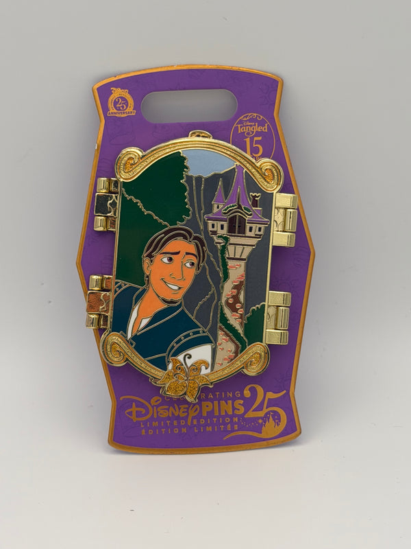 Disney 2025 Tangled 15th Anniversary Rapunzel Flynn Z Tri Fold Hinge LE Pin
