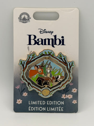 Disney Parks 2022 Bambi 80th Anniversary Thumper & Flower Spinner Pin, LE 4800