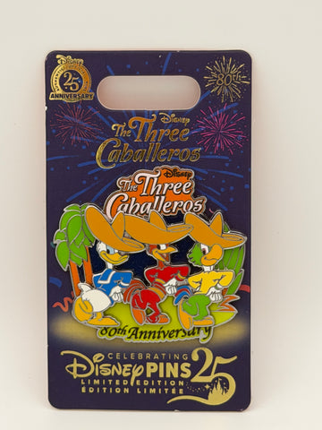 Disney Store The Three Caballeros 80th Anniversary 2025 Donald Duck Pin LE 1250