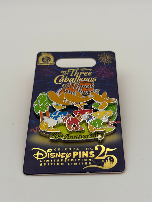 Disney Store The Three Caballeros 80th Anniversary 2025 Donald Duck Pin LE 1250