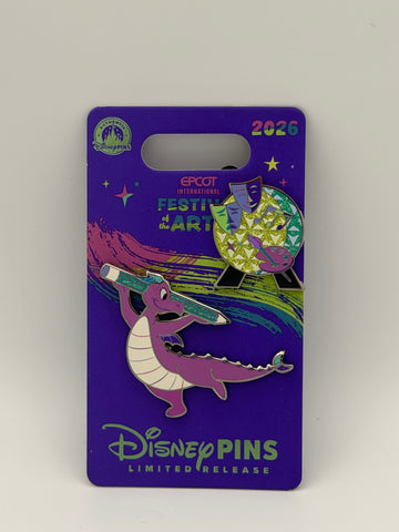 2026 Disney Parks Epcot Festival Of The Arts Figment Spaceship Earth 2 Pin Set