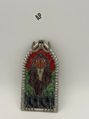 Disney Pin of the Month Windows of Evil Scar  Lion King Artist Proof