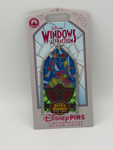 2026 Disney Parks Windows of Attraction MARCH Seven Dwarfs Mine Train LE2500 PIN