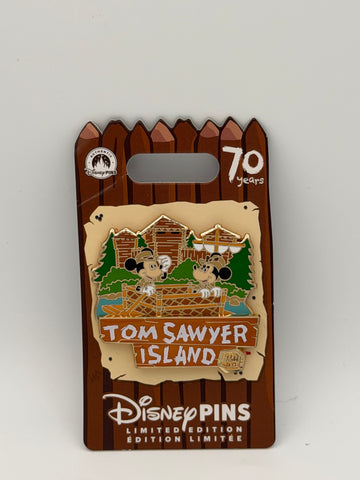 2026 Disneyland Tom Sawyer Island 70th Anniversary Mickey & Minnie Pin LE 2500