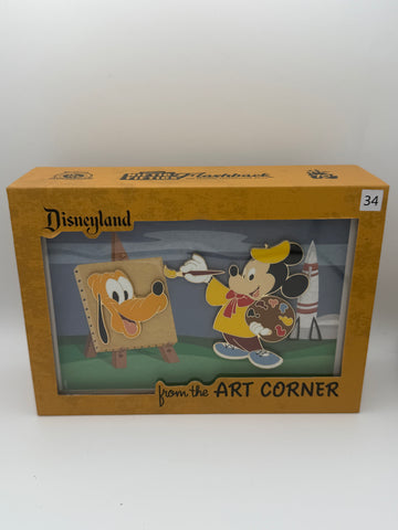 Disney Niftie Fifties Flashback Disneyland Art Corner LE 150 Box set 5 pins
