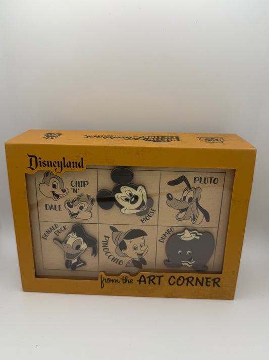 Disney Niftie Fifties Flashback Disneyland Art Corner LE 150 Box set 5 pins