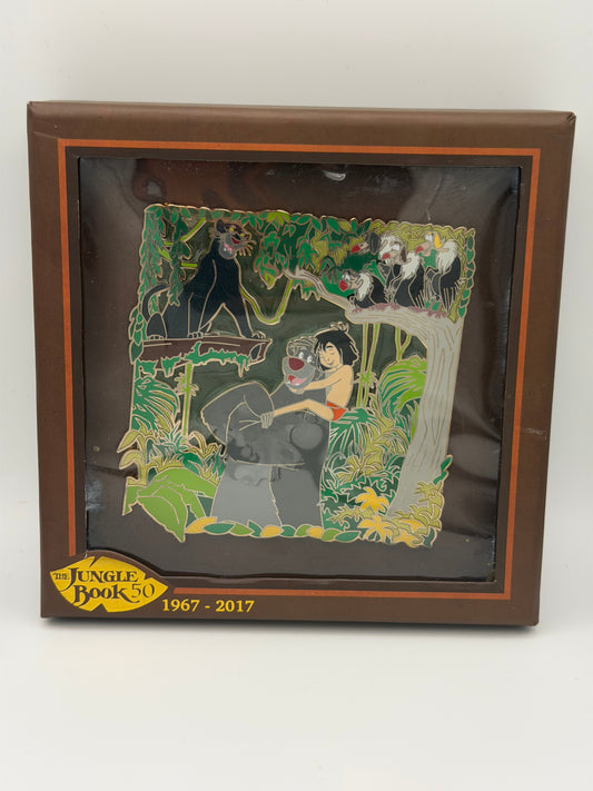 Jungle Book 50th Anniversary Mowgli Baloo Bagheera Vultures LE 500 Jumbo Pin