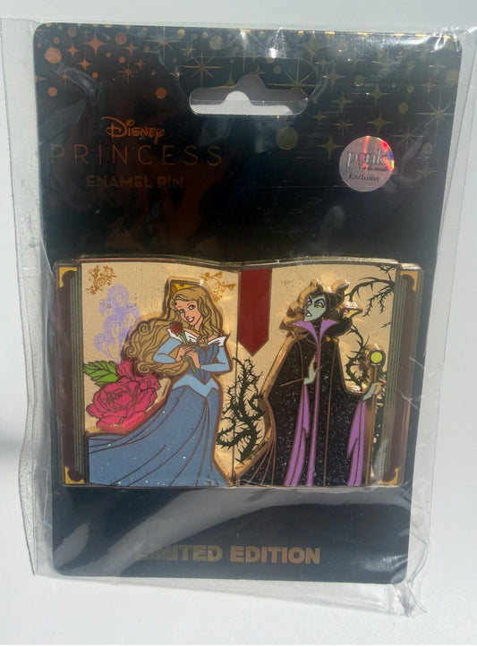 Disney Pin PALM Aurora & Maleficent Sleeping Beauty Storybook Chaser! LE 150