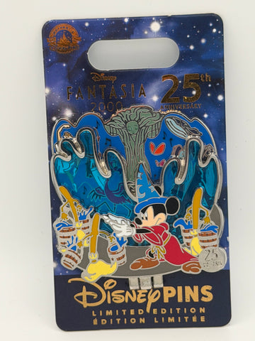 Disney Parks Fantasia 2000 25th Anniversary Sorcerer Mickey LE 3000 Hinge Pin