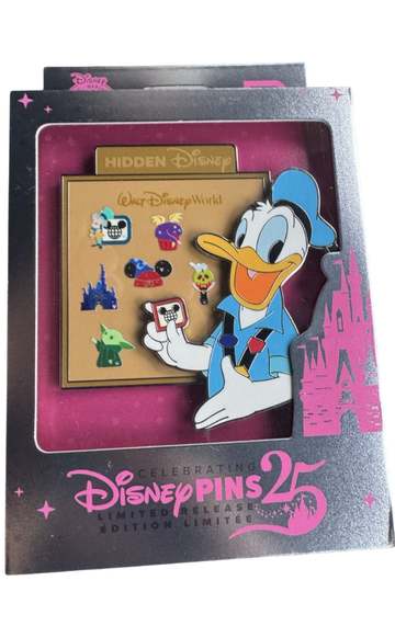 WDW 25 Years Of Pin Trading Jumbo Donald Duck Pin Boar LR Pin
