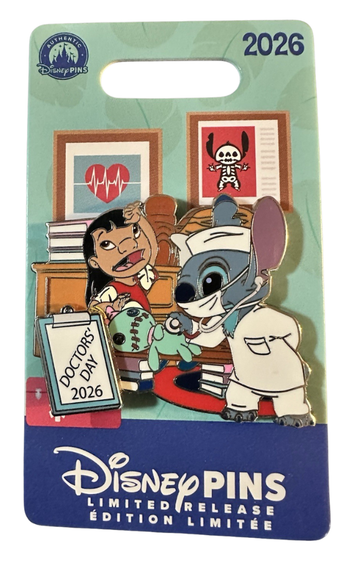 Disney Parks Doctors Day Lilo & Stitch & Scrump Limited Release Pin