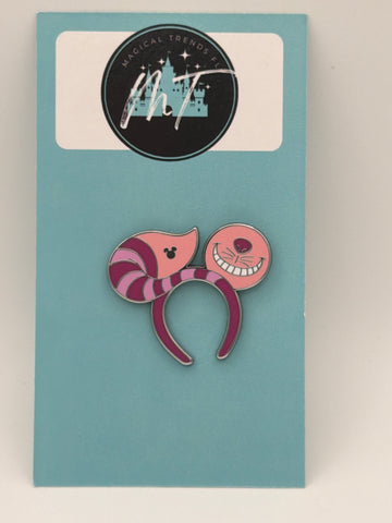 2025 DLR Ear Headband Alice in Wonderland Cheshire Cat Hidden Mickey Disney Pin