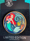 Disney Shopping The Little Mermaid Ariel Flounder Sebastian Jumbo Coin Pin - LE 300