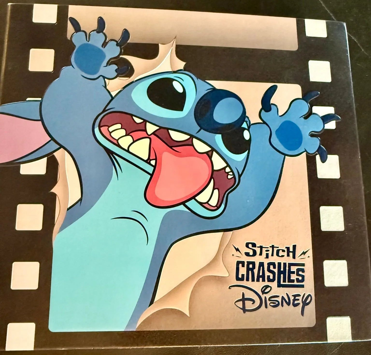 Disney Stitch Crashes Disney Collectors Book Album w/Starter Pin LE 2022