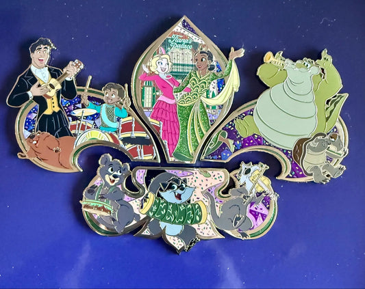 WDI MOG Tiana Mardi Gras Pin Set Box Disney Princess Frog Palace 2025 Jumbo DEC