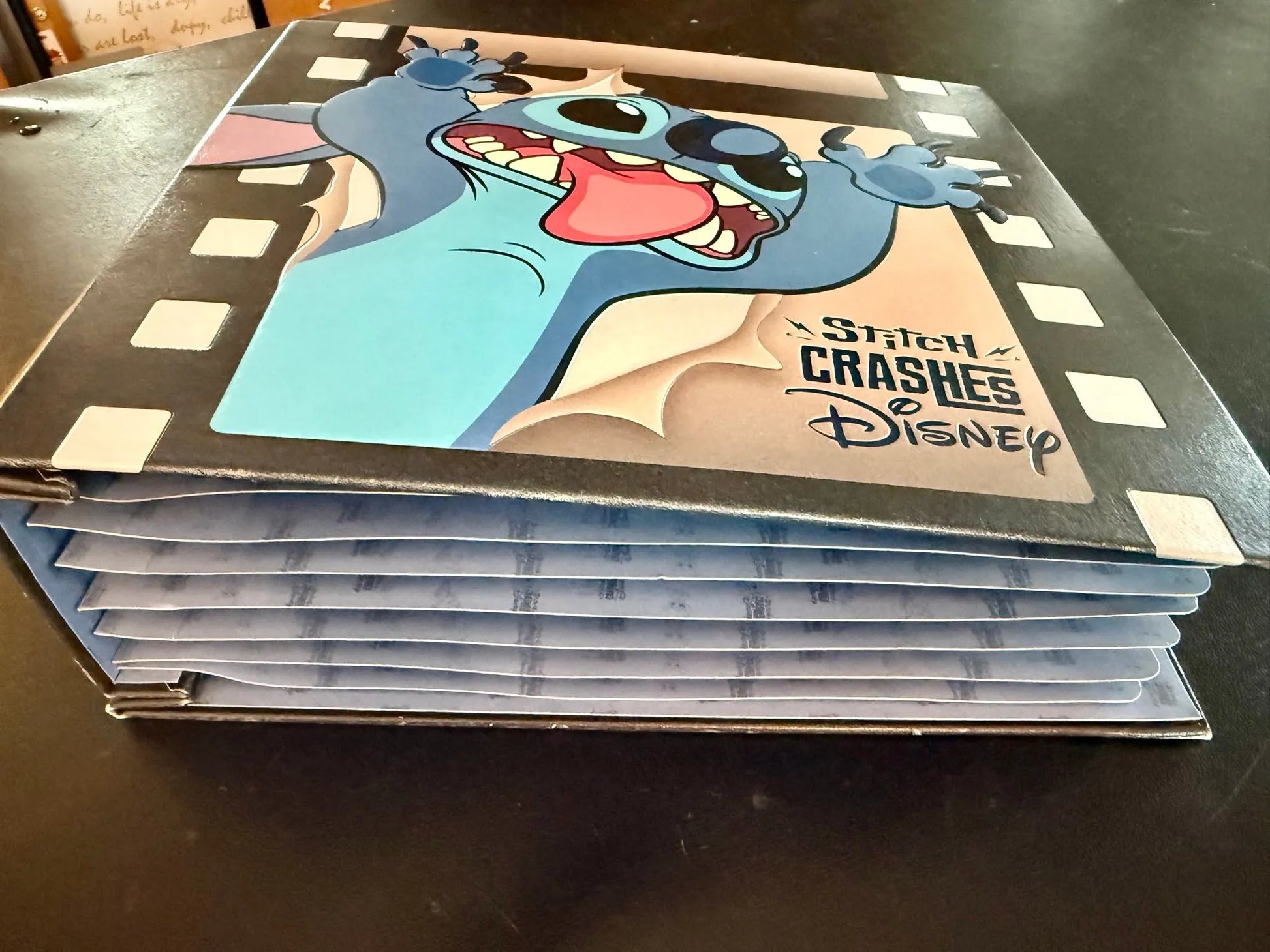 Disney Stitch Crashes Disney Collectors Book Album w/Starter Pin LE 2022 - image 4