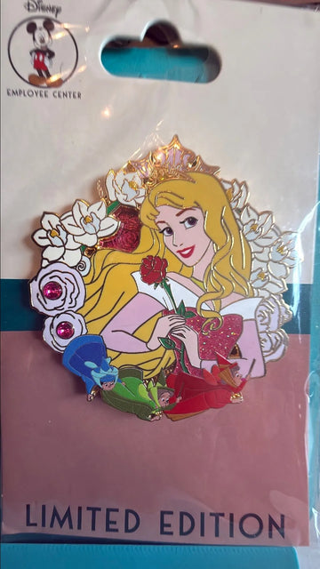 Disney Employee Center DEC Floral Princess Wreaths Sleeping Beauty Aurora Pin LE