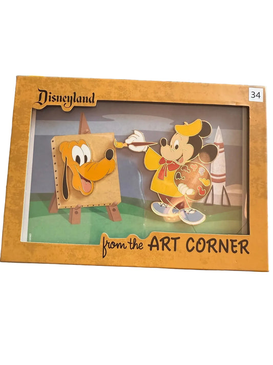 Nifty Fifties Disneyland Art Corner Double Sided 5 Pin Box Set LE 150