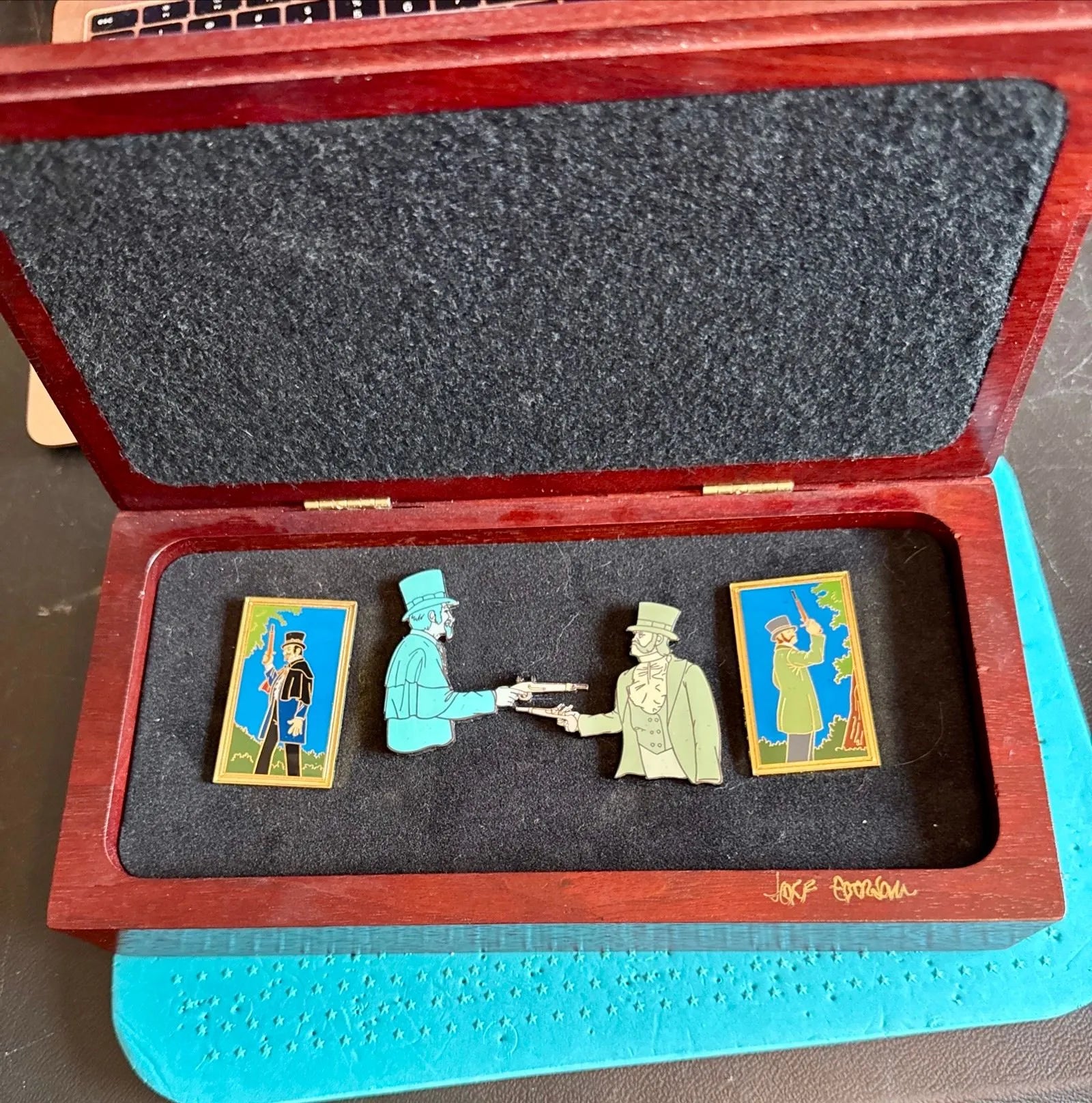 Disney Happy Haunts Ball Haunted Mansion Parting Shots Duelers Boxed Pin Set LE 250 - image 3