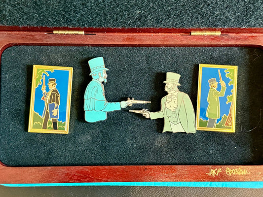 Disney Happy Haunts Ball Haunted Mansion Parting Shots Duelers Boxed Pin Set LE 250