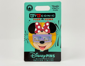 2026 Minnie Mouse Eyeconic Views LE 3000 Pin DLR Magic Keyholder Exclusive