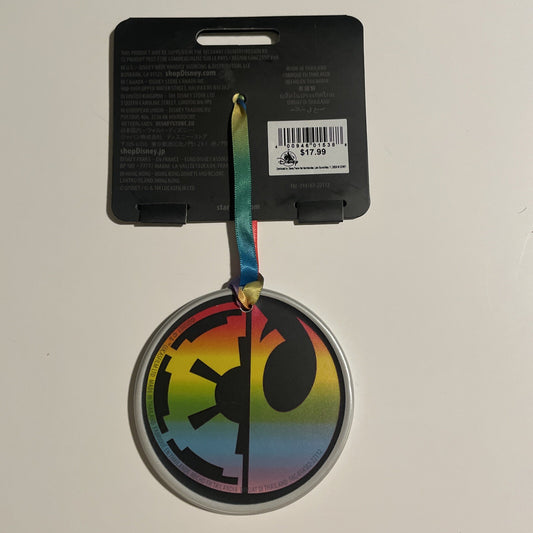 Disney Parks Star Wars Pride Collection Christmas Disc Ornament