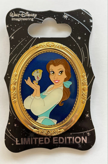 WDI Princess Gold Oval Frame Belle Beauty and the Beast LE Pin